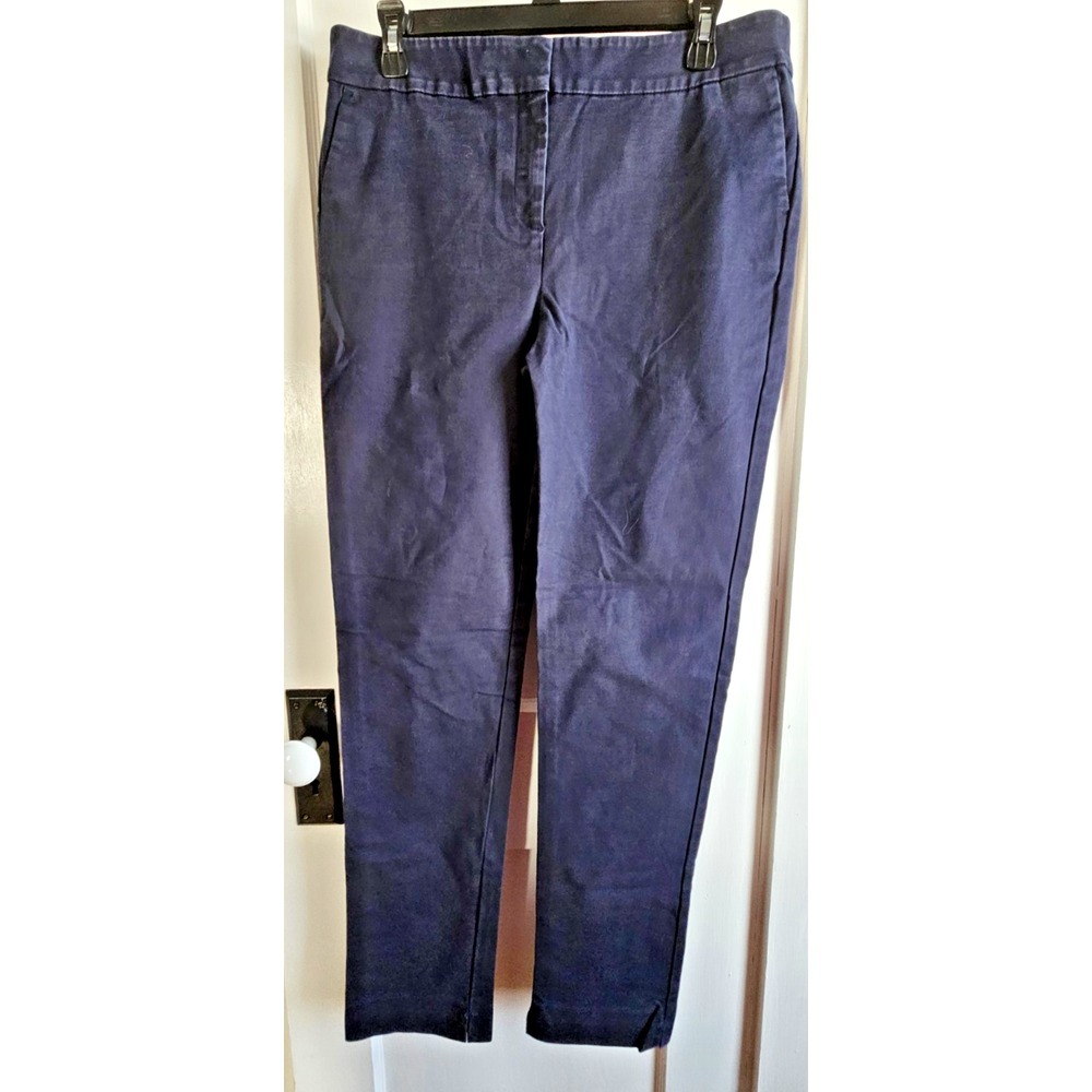 BODEN women Chino style straight stretch woman‎ Sz 10L navy blue